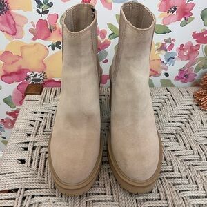Dolce Vita Cream Ankle Booties